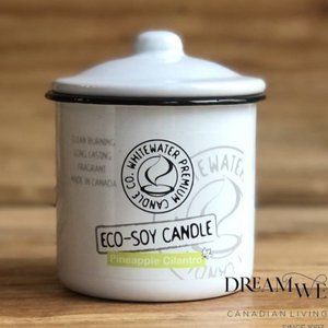 Pineapple Cilantro Small Enamel Tin | Whitewater Candle